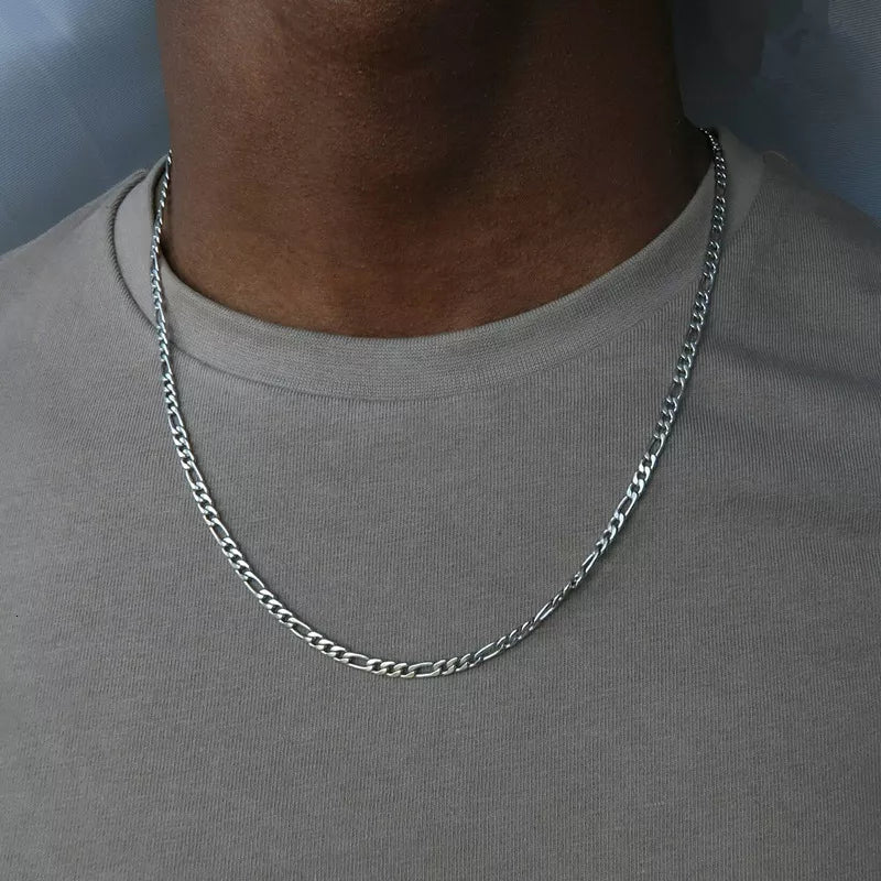 NOX Jewelry Men's Figaro Chain Necklace